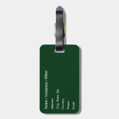 Vangst en vrijgave Gevist Bagagelabel (Achterkant verticaal)