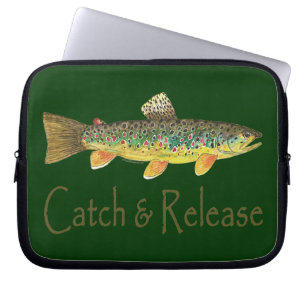 Vangst en vrijgave Gevist Laptop Sleeve
