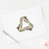 Vangst en vrijgave Gevist Ovale Sticker (Envelop)