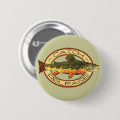 Vangst en vrijgave Gevist Ronde Button 5,7 Cm (Voorkant /achterkant)