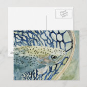 Vangst en vrijgave Vist Design Briefkaart (Voorkant / Achterkant)