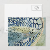 Vangst en vrijgave Vist Design Briefkaart (Voorkant / Achterkant)