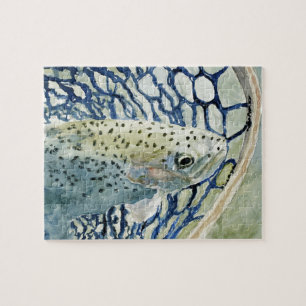 Vangst en vrijgave Vist Design Legpuzzel