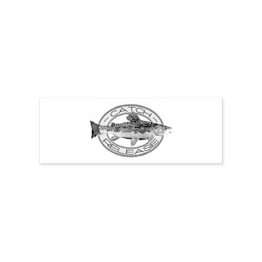 Vangst en vrijlating Brook Trout Gevist Zelfinktende Stempel (Design)