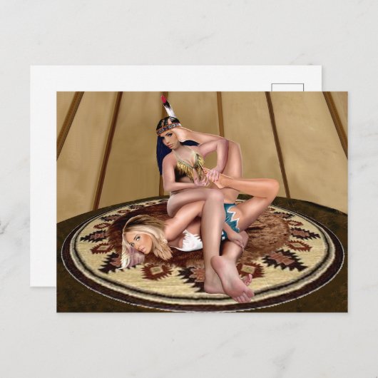 VANGST IN EEN TEEPE BRIEFKAART (Voorkant / Achterkant)