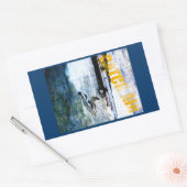 Vangst lucht rechthoekige sticker (Envelop)