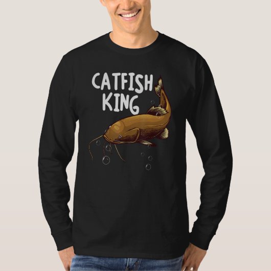 Vangst Mannen Pap Catfish King Vist jagers T-shirt (Voorkant)