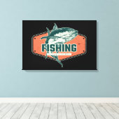 Vangst met de beste | Afdrukken Geviste Canvas (Insitu (Houten vloer))