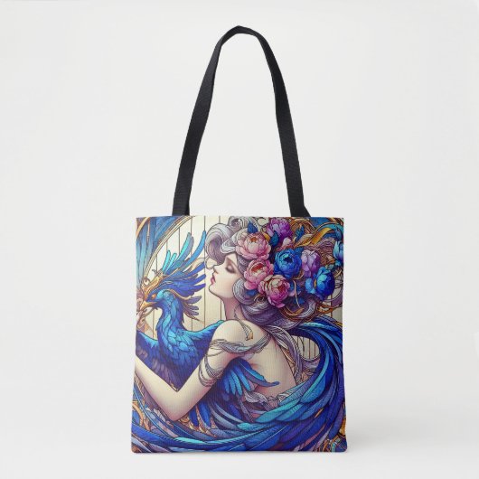 Vangst van de Blauwe Feniks Tote Bag (Voorkant)