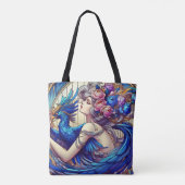 Vangst van de Blauwe Feniks Tote Bag (Achterkant)
