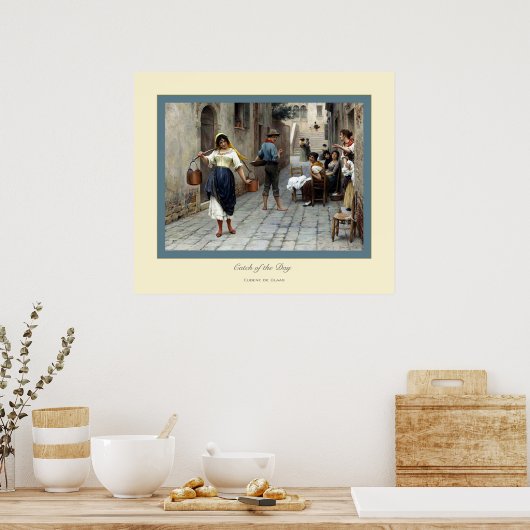 Vangst van de dag ~ Eugene de Blass Poster (Keuken)