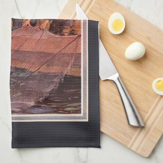  vangst van de Dag Keukenhanddoek (Quarter Fold)