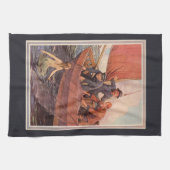 vangst van de Dag Keukenhanddoek (Horizontaal)