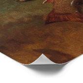 Vangst van de dagforel op een rivieroever poster (Hoek)