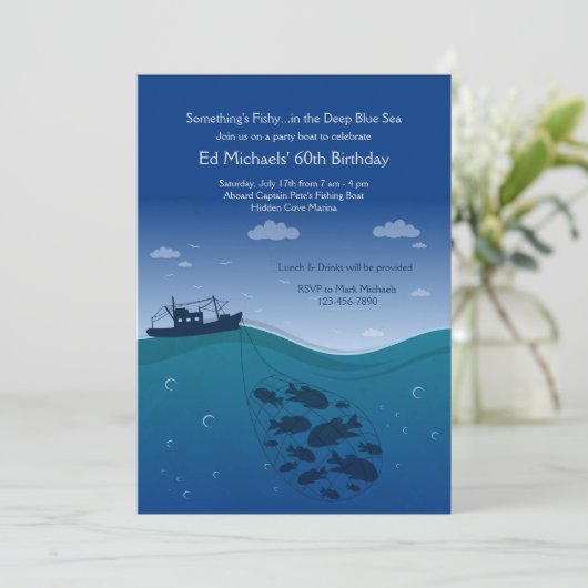 Vangst van de daguitnodiging kaart (Staand voorkant)