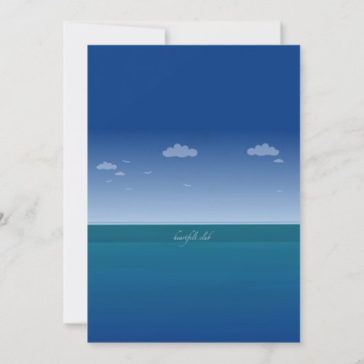 Vangst van de daguitnodiging kaart (Achterkant)