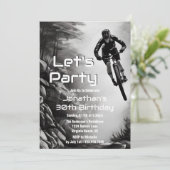 Vangst van de lucht - mountainbike Sketch Birthday Kaart (Staand voorkant)