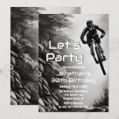 Vangst van de lucht - mountainbike Sketch Birthday Kaart (Voorkant / Achterkant)