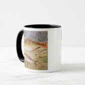 Vangst van grove vis (olie op het paneel) mok (Voorkant links)