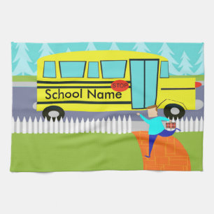 vangst van keukenhanddoek op school