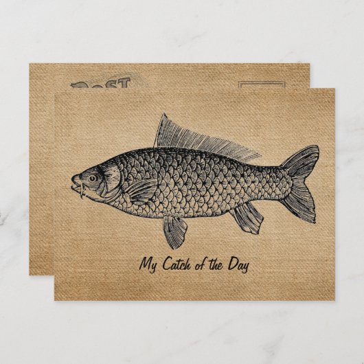 vangst van overdag briefkaart (Voorkant / Achterkant)