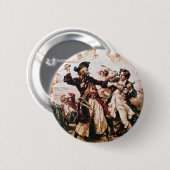 vangst van piratenkapitein Blackbeard Ronde Button 5,7 Cm (Voorkant /achterkant)