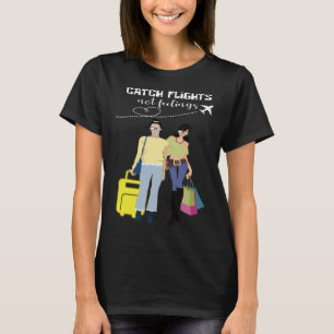 Vangst vluchten niet gevoelens reiziger en fashion t-shirt