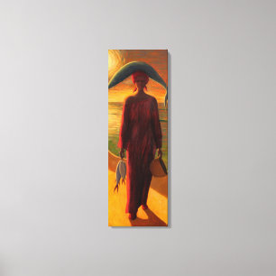 Vangst voor de avond canvas afdruk