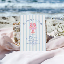 Vangst voor het leven Preppy Lobster Bruidsdouche Kaart