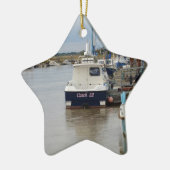 Vangst voor motorboten 22 keramisch ornament (Links)