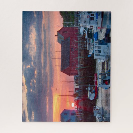 Vangstdagen op Rockport Harbour Legpuzzel (Verticaal)