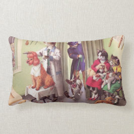 VANGSTEN: Bulldog bij de     BarbersCushion Pillow Kussen