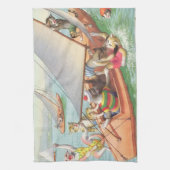 VANGSTEN: Gekke maaltijden - theehanddoek Theedoek (Verticaal)