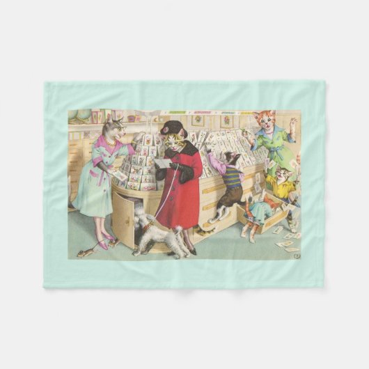 VANGSTEN: Kaart die Chaos koopt - Vleekbank Fleece Deken (Voorkant (Horizontaal))