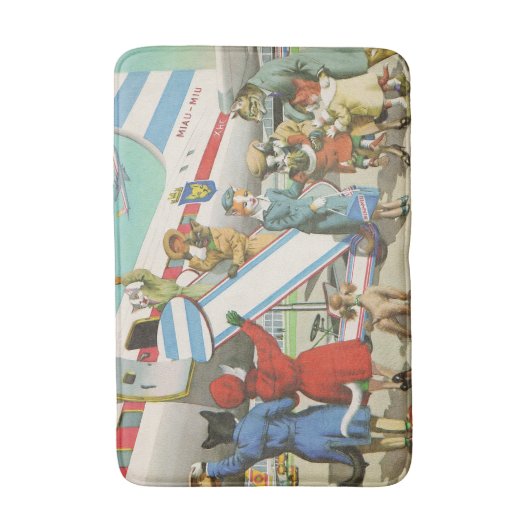 VANGSTEN: Katten' Bon Voyage - Bath Mat (Voorkant Verticaal)