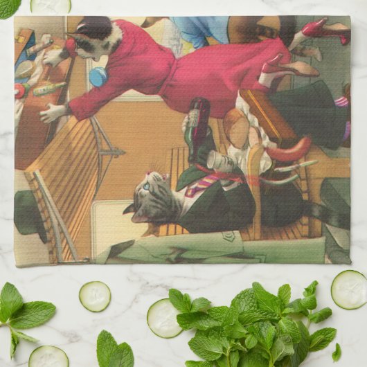 VANGSTEN: Ramp op de trein - Theedoek (Gevouwen)