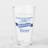 Vangsthond Pap Blauwe Waterverf Voeg een naam toe Glas (Voorkant)