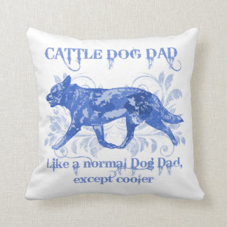 Vangsthond Pap Blauwe Waterverf Voeg een naam toe Kussen