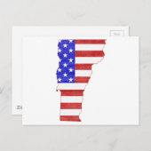 Vangstkaart van de Amerikaanse vlag "silhouette" Briefkaart (Voorkant / Achterkant)