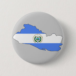 Vangstkaart van El Salvador Ronde Button 5,7 Cm