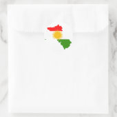 Vangstkaart van Koerdistan Ronde Sticker (Tas)