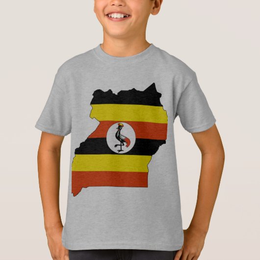 Vangstkaart van Uganda T-shirt (Voorkant)