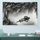 Vangstlucht - Bergbakketzak voor digitale micropos Spandoek (Beurs)