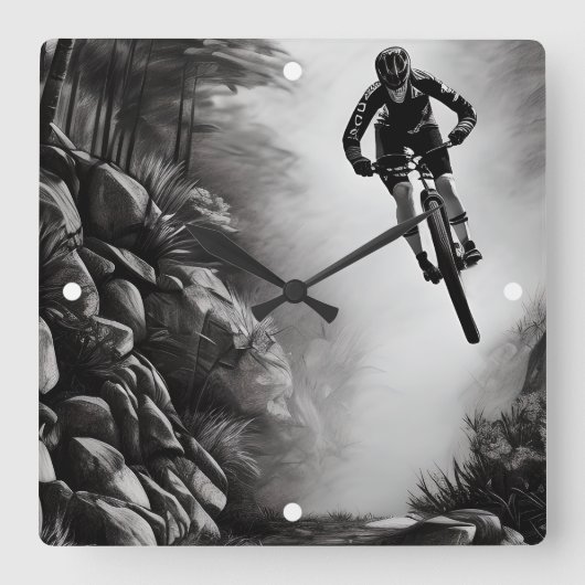 Vangstlucht - Bergbakketzak voor digitale micropos Vierkante Klok (Voorkant)