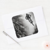 Vangstlucht - Bergbakketzak voor digitale micropos Vierkante Sticker (Envelop)