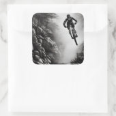 Vangstlucht - Bergbakketzak voor digitale micropos Vierkante Sticker (Tas)