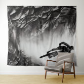 Vangstlucht - Bergbakketzak voor digitale micropos Wandkleed (In Situ (horizontaal))