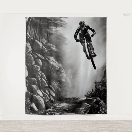 Vangstlucht - Bergbakketzak voor digitale micropos Wandkleed (Voorkant)