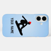 Vangstlucht - Snowboarder in kool, jouw tekst Case-Mate iPhone Case (Achterkant (horizontaal))