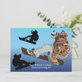 Vangstuituitnodiging via de lucht kaart (Staand voorkant)